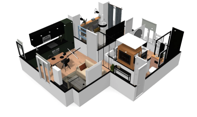 Plan 3D d'un appartement